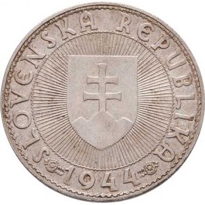Slovenská republika, 1939 - 1945, 10 Koruna 1944 - bez kříže na kaplici, KM.9.2 (Ag500,