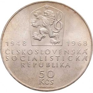 Československo 1961 - 1990, 50 Kčs 1968 - 50 let republiky, KM.65 (Ag900, 20.0g,