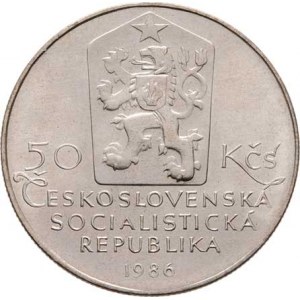 Československo 1961 - 1990, 50 Koruna 1986 - město Telč, KM.124 (Ag500, 7.0g,