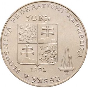Československo 1990 - 1993, 50 Kčs 1991 - město Karlovy Vary, KM.157 (Ag500,