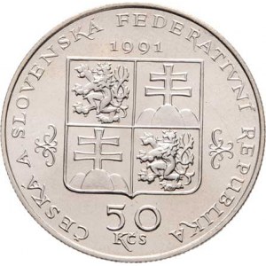 Československo 1990 - 1993, 50 Kčs 1991 - město Mariánské Lázně, KM.156 (Ag500,