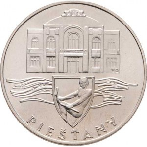 Československo 1990 - 1993, 50 Kčs 1991 - město Piešťany, KM.155 (Ag500, 7.0g,