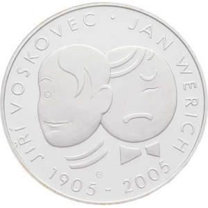 Česká republika, 1993 -, 200 Kč 2005 - Voskovec a Werich, KM.78 (Ag900,