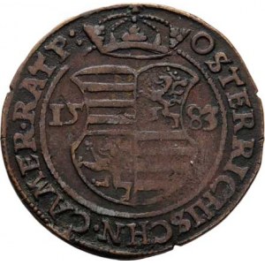 Rudolf II., 1576 - 1612, Početní peníz 1583, Vídeň-neobsazeno, Prok.A.3.1.60,