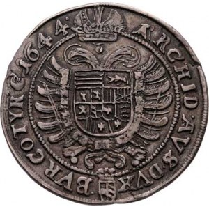 Ferdinand III., 1637 - 1657, 1/4 Tolar 1644, Vídeň-Stadler, M-A.142, 7.071g,