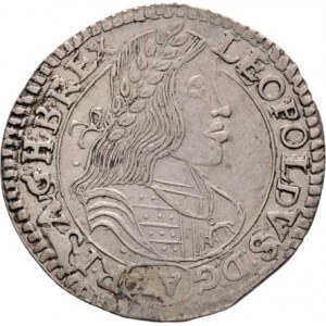 Leopold I., 1657 - 1705, XV Krejcar 1660 bz, Vídeň, Höll.60.4.1, Nech.1893,
