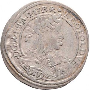 Leopold I., 1657 - 1705, XV Krejcar 1660 CA, Vídeň-Cetto, Höll.60.9.1,