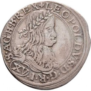 Leopold I., 1657 - 1705, XV Krejcar 1662 CA, Vídeň-Cetto, Höll.62.6.18,