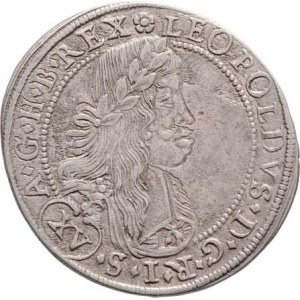 Leopold I., 1657 - 1705, XV Krejcar 1664, Štýrský Hradec-Haydt, Höll.64.2.1,