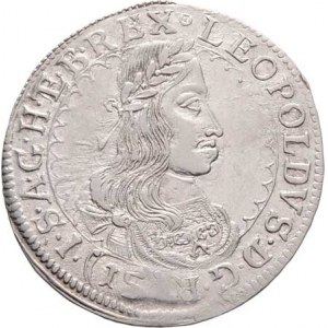Leopold I., 1657 - 1705, 15 Krejcar 1663, Svatý Vít, Höll.63.1.1, Nech.2537,