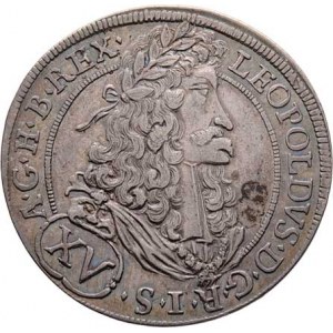 Leopold I., 1657 - 1705, XV Krejcar 1691, Hall, Höll.91.2.1, Nech.2419,