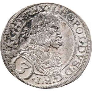 Leopold I., 1657 - 1705, 3 Krejcar 1670, Vídeň-Faber, Nech.1968, M-A.169 -