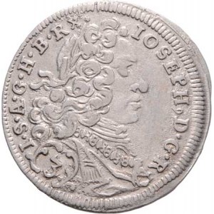 Josef I., 1705 - 1711, 3 Krejcar 1709, Mnichov, M-A.208, 1.698g, nep.exc.,