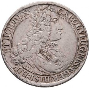 Karel VI., 1711 - 1740, 1/2 Tolar 1728, Štýrský Hradec, M-A.228, 13.954g,