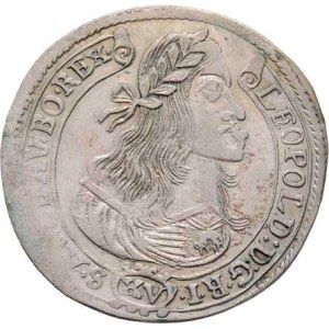 Leopold I., 1657 - 1705, XV Krejcar 1664 KB, Kremnica, Nech.1151, Husz.1423,