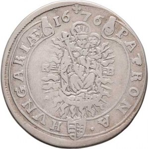 Leopold I., 1657 - 1705, XV Krejcar 1676 KB, Kremnica, podob.jako Höll.76.1.1,