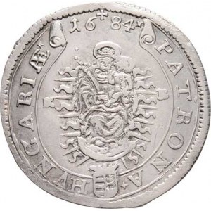 Leopold I., 1657 - 1705, XV Krejcar 1684 KB, Kremnica, Höll.84.1.1, Husz.1425,