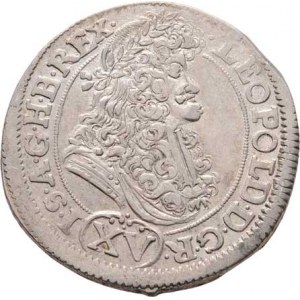 Leopold I., 1657 - 1705, XV Krejcar 1691 KB, Kremnica, Höll.91.2.1, Husz.1428,