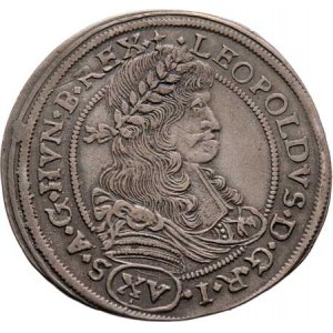 Leopold I., 1657 - 1705, XV Krejcar 1686 NB-PO, Nagybanya-Österreicher,