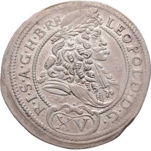 Leopold I., 1657 - 1705, XV Krejcar 1696 NB-PO, Nagybanya-Österreicher,