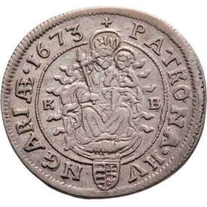 Leopold I., 1657 - 1705, VI Krejcar 1673 KB, Nech.1194, Husz.1450, 3.521g,