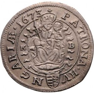 Leopold I., 1657 - 1705, VI Krejcar 1673 KB, Nech.1194, Husz.1450, 3.192g,