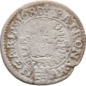 Leopold I., 1657 - 1705, 3 Krejcar 1680 KB, Kremnica, Nech.1220, Husz.1465,