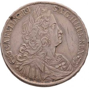 Karel III.(VI.), 1711 - 1740, Tolar 1740 KB, Hal.556, Husz.1606, 28.479g, nep.hr.,