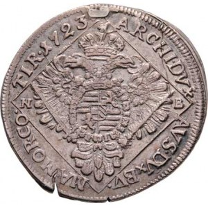 Karel III.(VI.), 1711 - 1740, 1/4 Tolar 1723 NB, Nagybanya, Husz.1621, M-A.223,