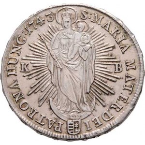 Marie Terezie, 1740 - 1780, Tolar 1743 KB, Kremnica, N.65, Husz.1668, 28.758g,