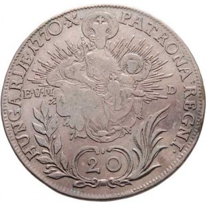 Marie Terezie, 1740 - 1780, 20 Krejcar 1770 B/EVM-D, Kremnica, N.94, Husz.1700,