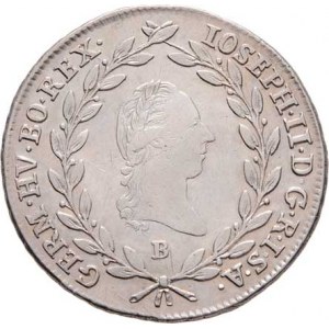 Josef II., (1765 -) 1780 - 1790, 20 Krejcar 1784 B, Kremnica, P.31, Husz.1880, 6.626g,