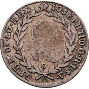 Josef II., (1765 -) 1780 - 1790, 20 Krejcar 1784 G, Nagybanya, P.31, Husz.1880,
