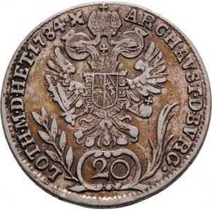 Josef II., (1765 -) 1780 - 1790, 20 Krejcar 1784 G, Nagybanya, P.31, Husz.1880,
