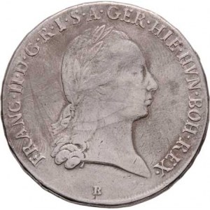 František II., 1792 - 1835, Tolar křížový 1796 B, Kremnica, 29.177g, na hraně