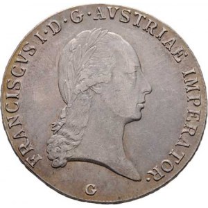František II., 1792 - 1835, Tolar konvenční 1823 G, Nagybanya, 28.005g, nep.hr.,