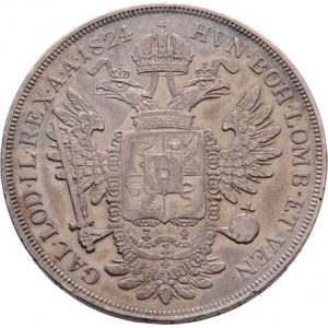František II., 1792 - 1835, Scudo 1824 V, Benátky, M-A.319, P.24, 25.933g,