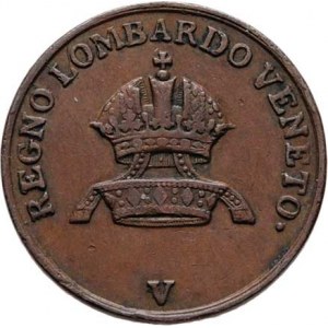 Ferdinand V., 1835 - 1848, Centesimo 1839 V, Benátky, M-A.326, 1.744g, dr.hr.,