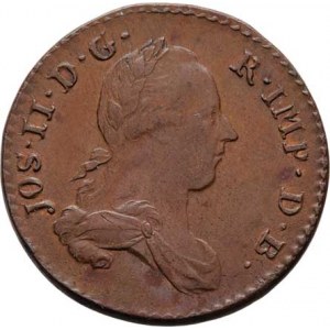 Josef II., 1780 - 1790, 2 Liards 1789, Brusel, P.56, KM.31 (měď), 7.330g,