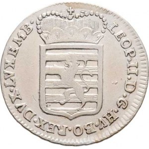 Leopold II., 1790 - 1792, VI Sol 1790 H, Günzburg pro Lucembursko, P.25,
