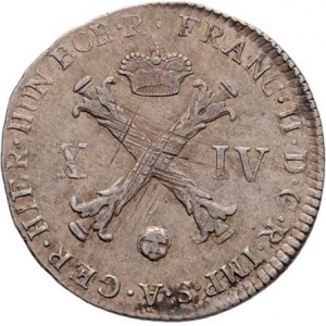 František II., 1792 - 1835, XIV Liard 1794, Brusel, P.39, M-A.297, 2.669g,