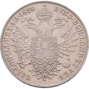Konvenční měna, údobí let 1848 - 1857, Tolar 1852 A - hlava zprava, 25.882970g, nep.hr.,