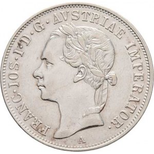 Konvenční měna, údobí let 1848 - 1857, 20 Krejcar 1852 A - hlava zleva, 6.654g, nep.hr.,
