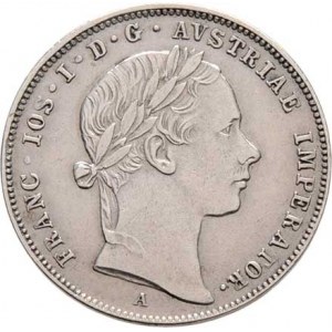 Konvenční měna, údobí let 1848 - 1857, 10 Krejcar 1855 A, 2.151g, nep.hr., nep.rysky, pěkná