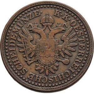 Konvenční měna, údobí let 1848 - 1857, 3 Krejcar 1851 A, 16.057g, dr.hr., rysky, pěkná