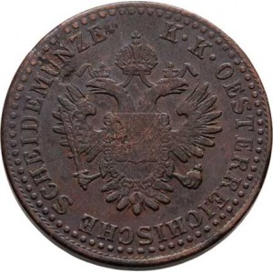 Konvenční měna, údobí let 1848 - 1857, 2 Krejcar 1851 G, 10.773g, vady materiálu, dr.hr.,
