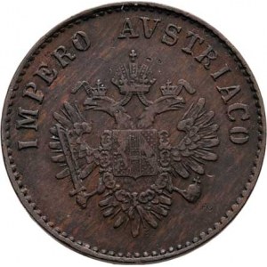 Konvenční měna, údobí let 1848 - 1857, 5 Centesimi 1852 M - menší typ, 4.879g, nep.vady