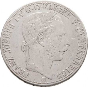 Rakouská a spolková měna, údobí let 1857 - 1892, Tolar spolkový 1866 B, 18.408g, nepatrná sto