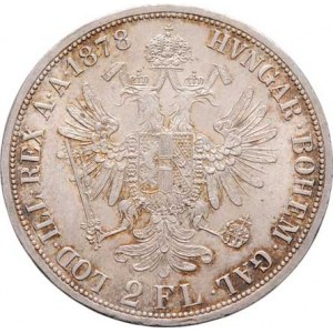 Rakouská a spolková měna, údobí let 1857 - 1892, 2 Zlatník 1878, 24.720g, nep.hr., nep.rysky,