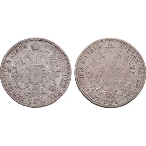 Rakouská a spolková měna, údobí let 1857 - 1892, Zlatník 1884, 1886, 12.328g, 12.157g, nep.hr